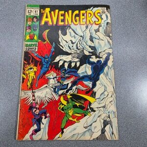 Marvel The Avengers #61 1st‎ apperance of Quinjet 1969 Silver Age Vision Art